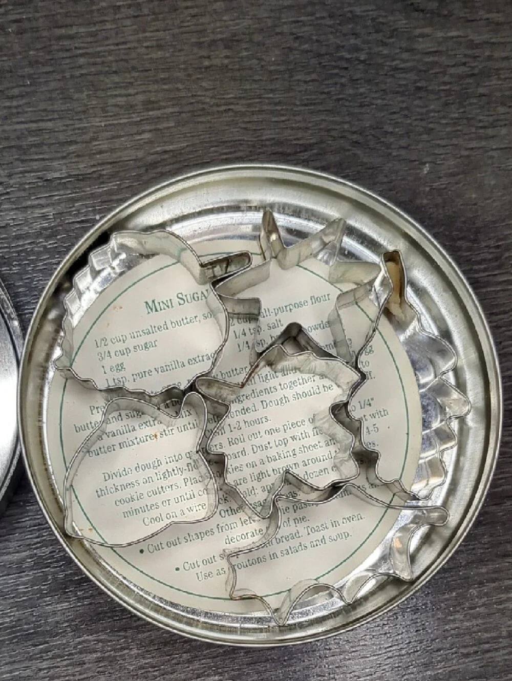 Vintage Williams Sonoma Mini Leaf Cookie Cutter Tin Pie Decorating